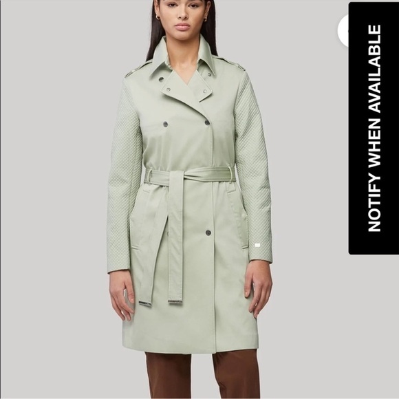 NWT Anthropologie Soia + Kyo “Kya” Trench Coat in Sage Size Small - Picture 2 of 16